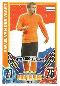 Sticker Rafael van der Vaart - England 2012. Match Attax n. 95 - Topps