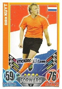 Sticker Dirk Kuyt - England 2012. Match Attax n. 97 - Topps
