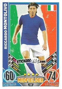 Sticker Riccardo Montolivo - England 2012. Match Attax n. 106 - Topps