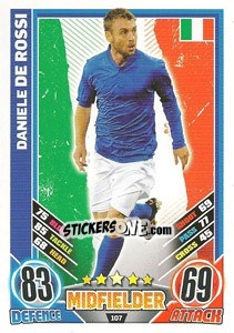 Figurina Daniele De Rossi - England 2012. Match Attax - Topps