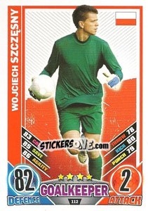 Sticker Wojciech Szczesny - England 2012. Match Attax - Topps