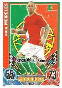 Sticker Raul Meireles - England 2012. Match Attax n. 123 - Topps