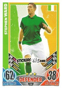 Sticker Stephen Ward - England 2012. Match Attax - Topps