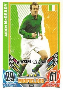 Sticker Aiden McGeady - England 2012. Match Attax - Topps