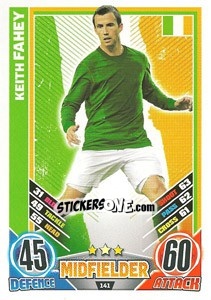Sticker Keith Fahey - England 2012. Match Attax n. 141 - Topps