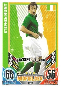 Sticker Stephen Hunt - England 2012. Match Attax n. 142 - Topps