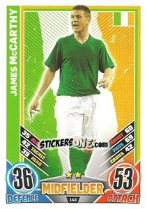Sticker James McCarthy - England 2012. Match Attax - Topps