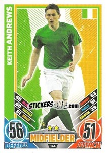 Cromo Keith Andrews - England 2012. Match Attax - Topps