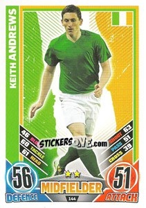 Sticker Keith Andrews - England 2012. Match Attax n. 144 - Topps