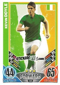 Sticker Kevin Doyle - England 2012. Match Attax - Topps