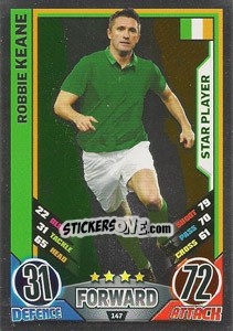 Sticker Robbie Keane - England 2012. Match Attax - Topps