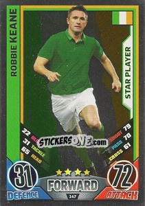 Sticker Robbie Keane - England 2012. Match Attax n. 147 - Topps