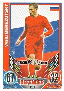 Sticker Vasili Berezutski - England 2012. Match Attax n. 152 - Topps