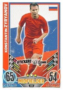 Sticker Konstantin Zyryanov - England 2012. Match Attax n. 153 - Topps