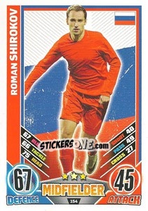 Sticker Roman Shirokov - England 2012. Match Attax - Topps