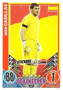 Sticker Iker Casillas - England 2012. Match Attax - Topps