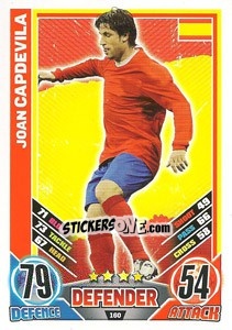 Sticker Joan Capdevila - England 2012. Match Attax n. 160 - Topps