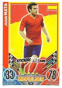 Cromo Juan Mata - England 2012. Match Attax - Topps