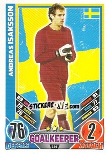 Sticker Andreas Isaksson - England 2012. Match Attax n. 169 - Topps