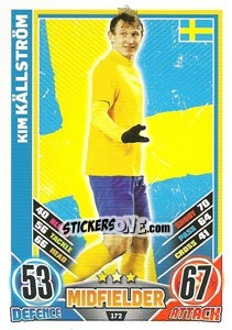 Sticker Kim Kallstrom - England 2012. Match Attax n. 172 - Topps