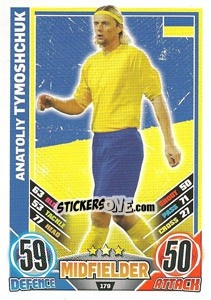 Cromo Anatoliy Tymoshchuk - England 2012. Match Attax n. 179 - Topps