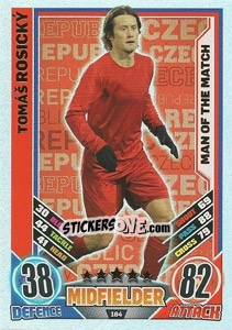 Sticker Tomas Rosicky - England 2012. Match Attax n. 184 - Topps