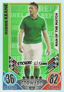 Cromo Robbie Keane - England 2012. Match Attax - Topps