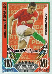 Sticker Cristiano Ronaldo - England 2012. Match Attax n. 213 - Topps