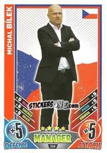 Sticker Michal Bilek - England 2012. Match Attax n. 215 - Topps