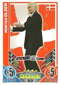 Sticker Morten Olsen - England 2012. Match Attax - Topps