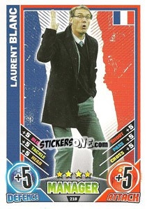 Sticker Laurent Blanc - England 2012. Match Attax - Topps