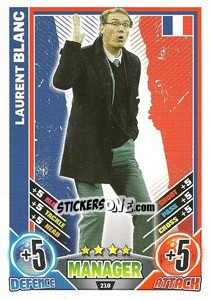 Cromo Laurent Blanc - England 2012. Match Attax - Topps