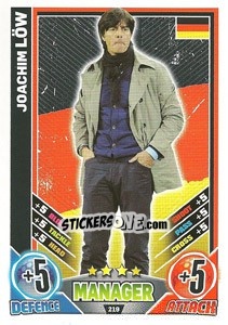 Sticker Joachim Low - England 2012. Match Attax n. 219 - Topps