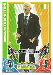 Sticker Giovanni Trapattoni - England 2012. Match Attax n. 221 - Topps