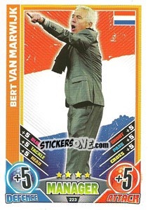Sticker Bert van Marwijk - England 2012. Match Attax n. 223 - Topps
