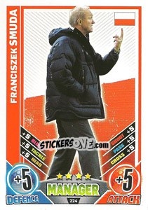 Sticker Franciszek Smuda - England 2012. Match Attax n. 224 - Topps