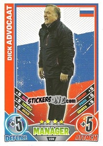 Sticker Dick Advocaat - England 2012. Match Attax n. 226 - Topps
