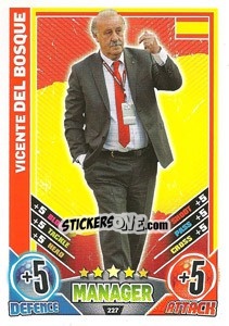 Sticker Vicente Del Bosque - England 2012. Match Attax n. 227 - Topps