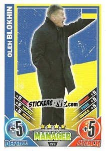 Sticker Oleh Blokhin - England 2012. Match Attax n. 229 - Topps