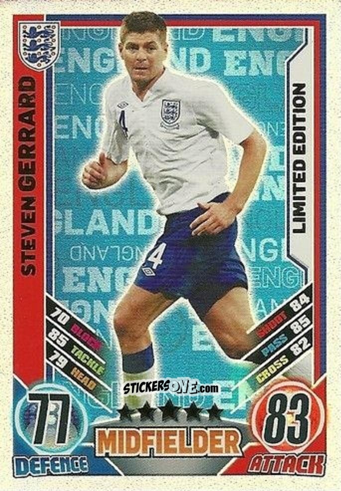 Cromo Steven Gerrard - England 2012. Match Attax n. LE7 - Topps