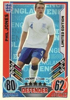 Figurina Phil Jones - England 2012. Match Attax n. LE9 - Topps