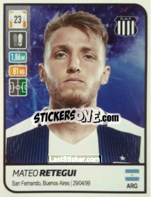 Sticker Mateo Retegui - Fútbol Argentino 2021
 n. 444 - Panini