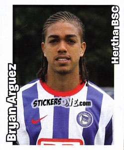 Sticker Bryan Arguez - German Football Bundesliga 2008-2009 - Panini