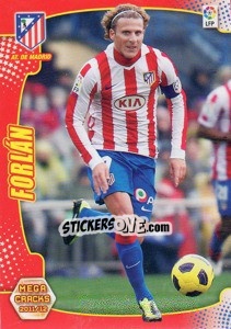 Sticker Forlan - Liga BBVA 2011-2012. Megacracks - Panini