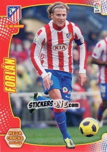 Sticker Forlan - Liga BBVA 2011-2012. Megacracks n. 35 - Panini