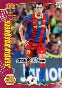 Figurina Sergio Busquets - Liga BBVA 2011-2012. Megacracks - Panini