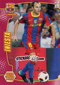 Figurina Iniesta - Liga BBVA 2011-2012. Megacracks - Panini