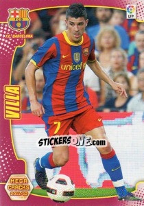 Sticker David Villa - Liga BBVA 2011-2012. Megacracks - Panini
