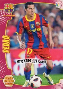 Sticker Pedro Rodríguez - Liga BBVA 2011-2012. Megacracks n. 54 - Panini