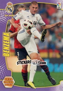 Sticker Benzema - Liga BBVA 2011-2012. Megacracks n. 161 - Panini